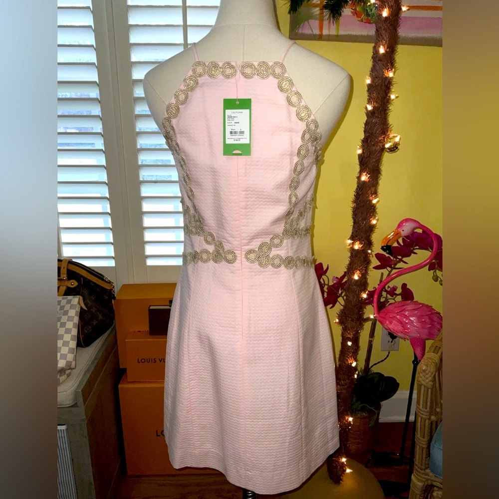 Lilly Pulitzer NWT Pearl Shift Dress Paradise Tint Size 4 - Picture 4 of 10